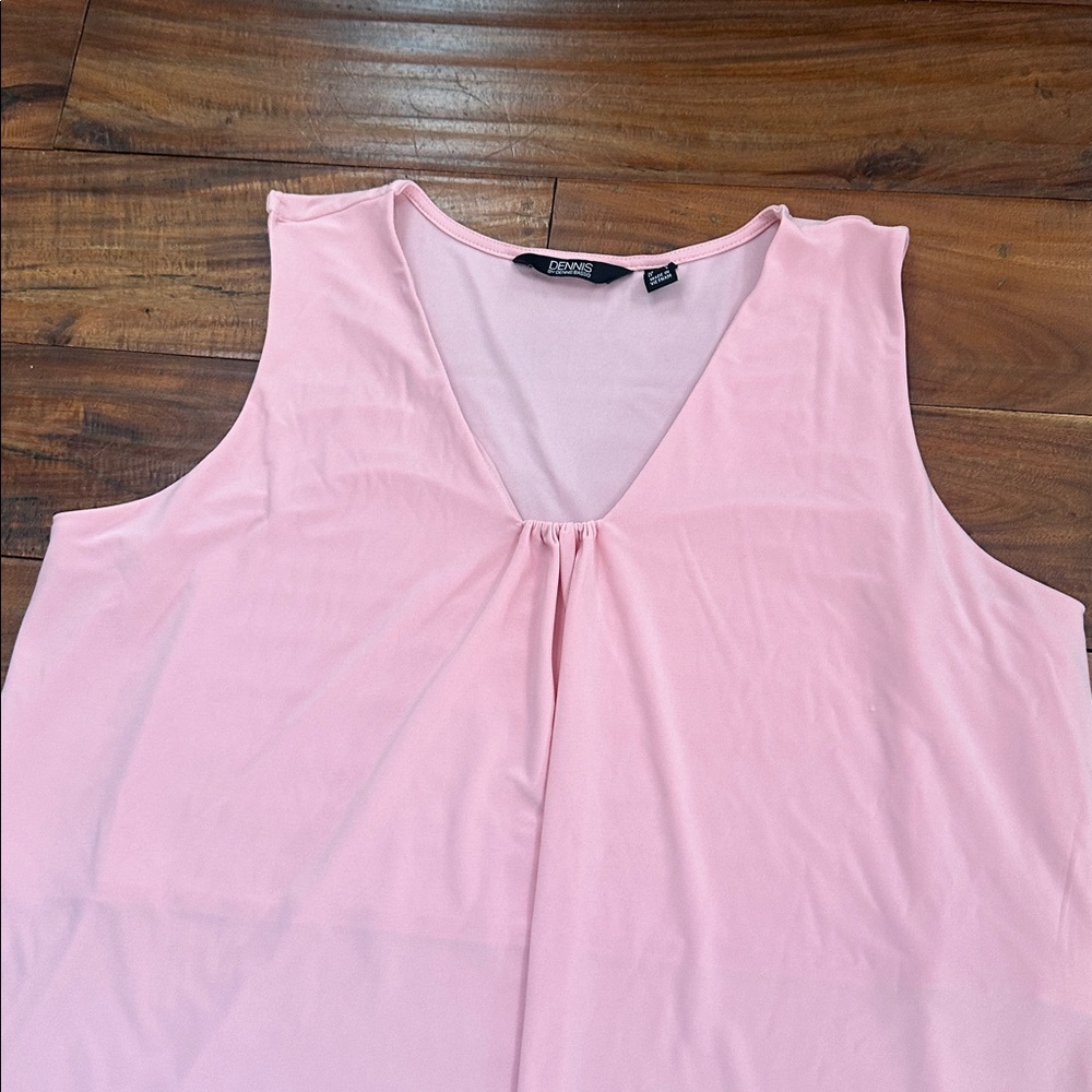 Dennis Basso Draped Front Sleeveless Top